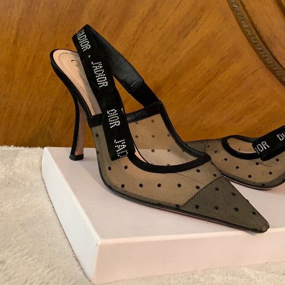 Dior Shoes - J’ADIOR Nude and black with Crystal Dior strap detail! sizes 38.5